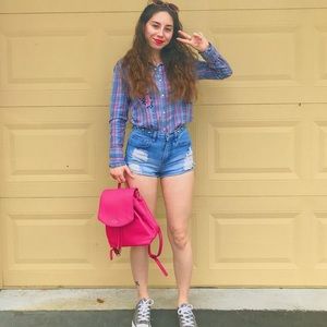 Keds plaid button down